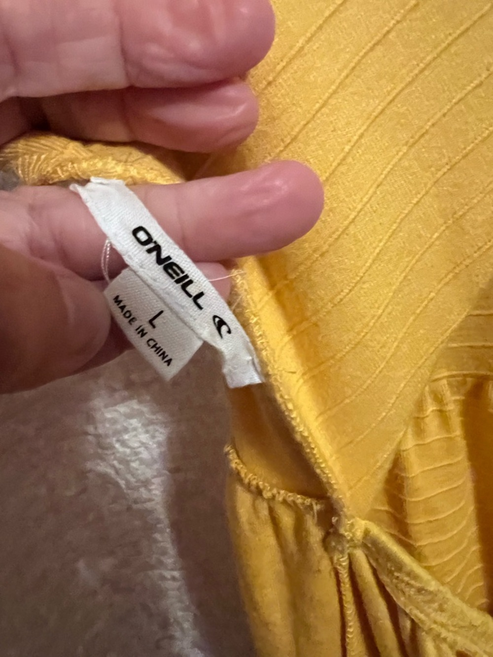 O'Neill Golden Yellow Ribbed Knit dress with open back